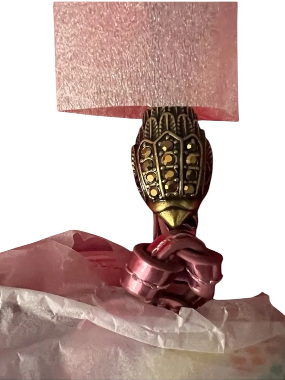 Kurt Geiger London Pink Comb Flower Charm NWT